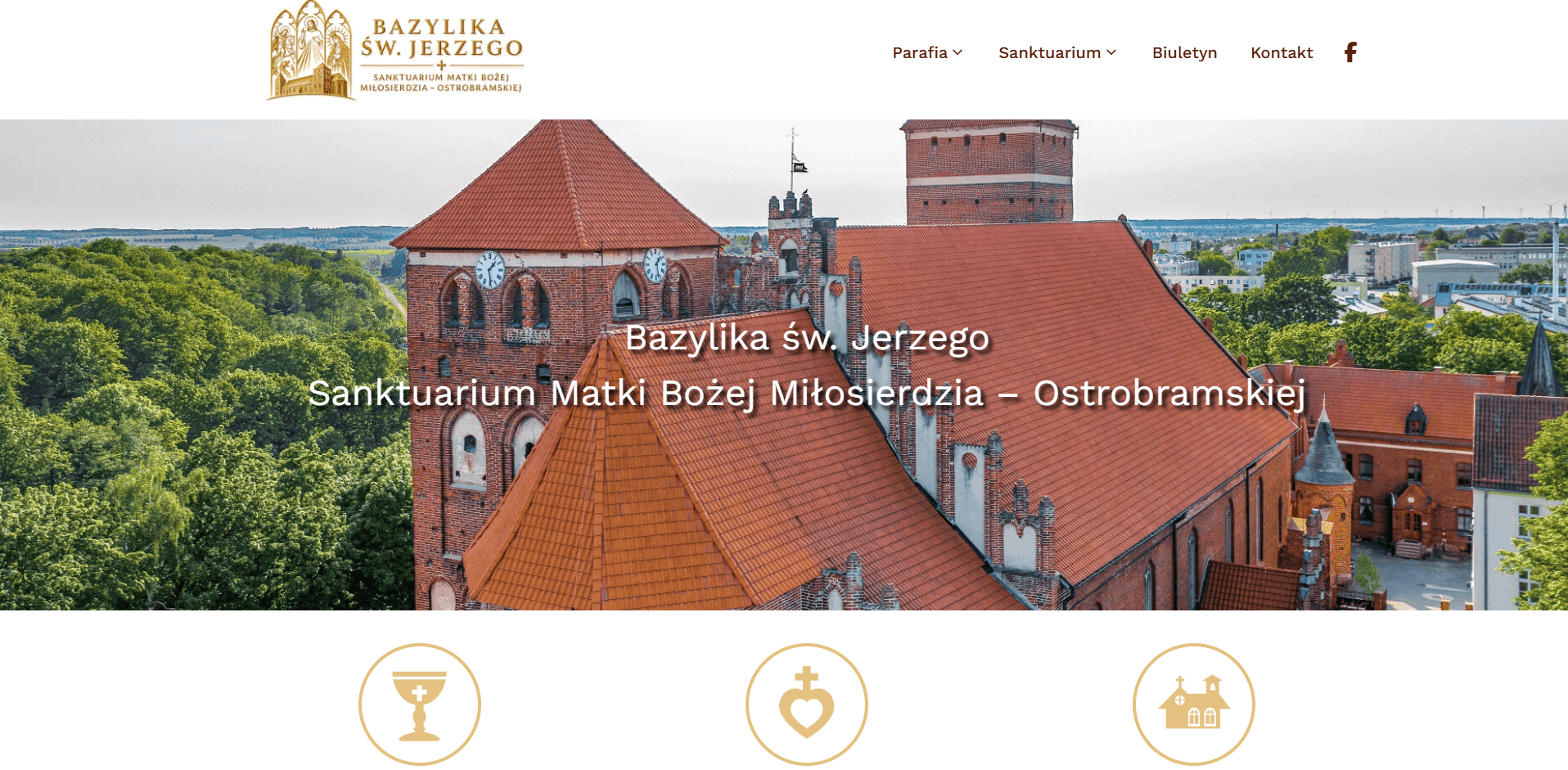 Widok strony Bazyliki św. Jerzego w Kętrzynie