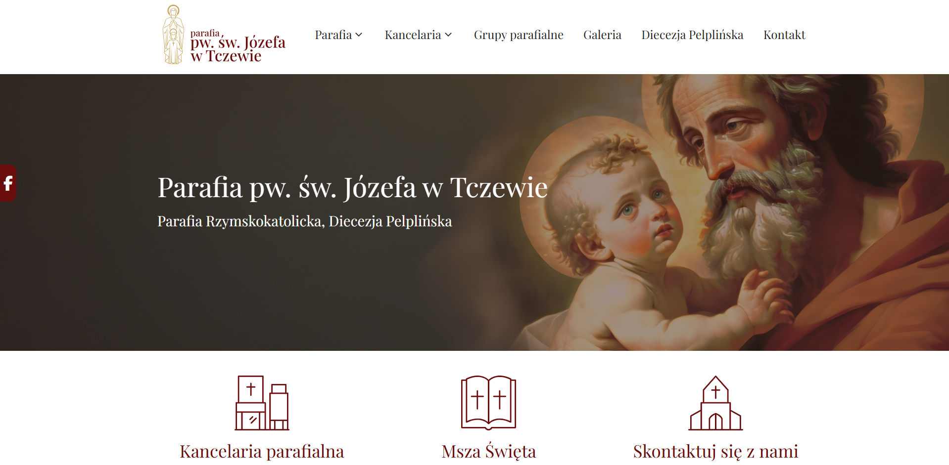Widok strony Parafii św. Józefa w Tczewie